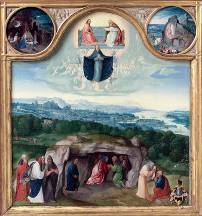 Mariä Himmelfahrt, mit der Geburt Christi, der Auferstehung, der Anbetung der Weisen, der As... von Joachim Patinir